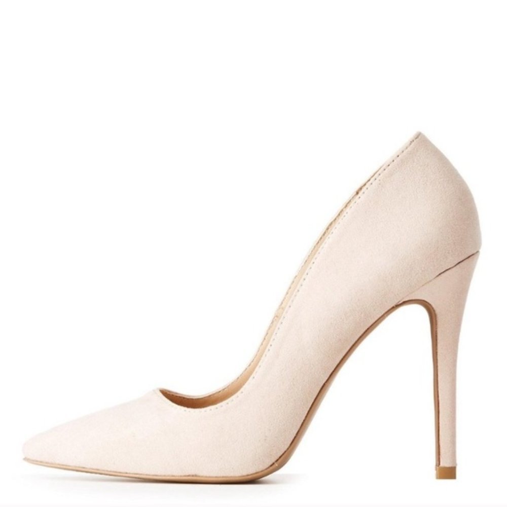 Charlotte Russe Nude Pumps Pointed Toe Size 6